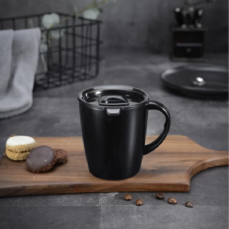 Stainless Steel Coffee Cup Coffee Mug Thermos Cup Portable Travel Mug With Lifting Rope Leak-Proof Non-Slip 500ml/400ml