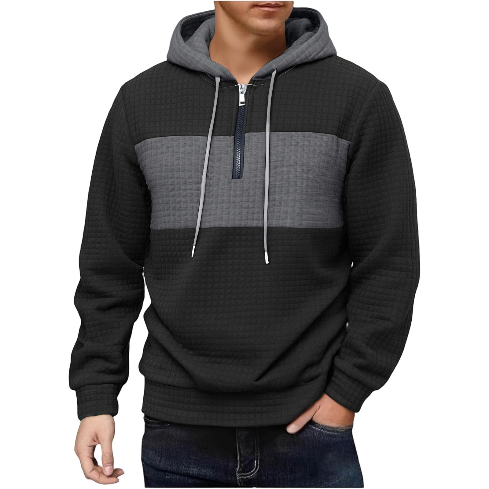 

Спортивный костюм с капюшоном, унисекс, одежда для бега, пуловер с длинными рукавами, толстовка с капюшоном L чёрный