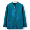 Grandma Round Neck Cardigan Sweater Middle-aged and Elderly Sweater Festive Top 60 Years Old 70 Mother New Chinese Style Jacket