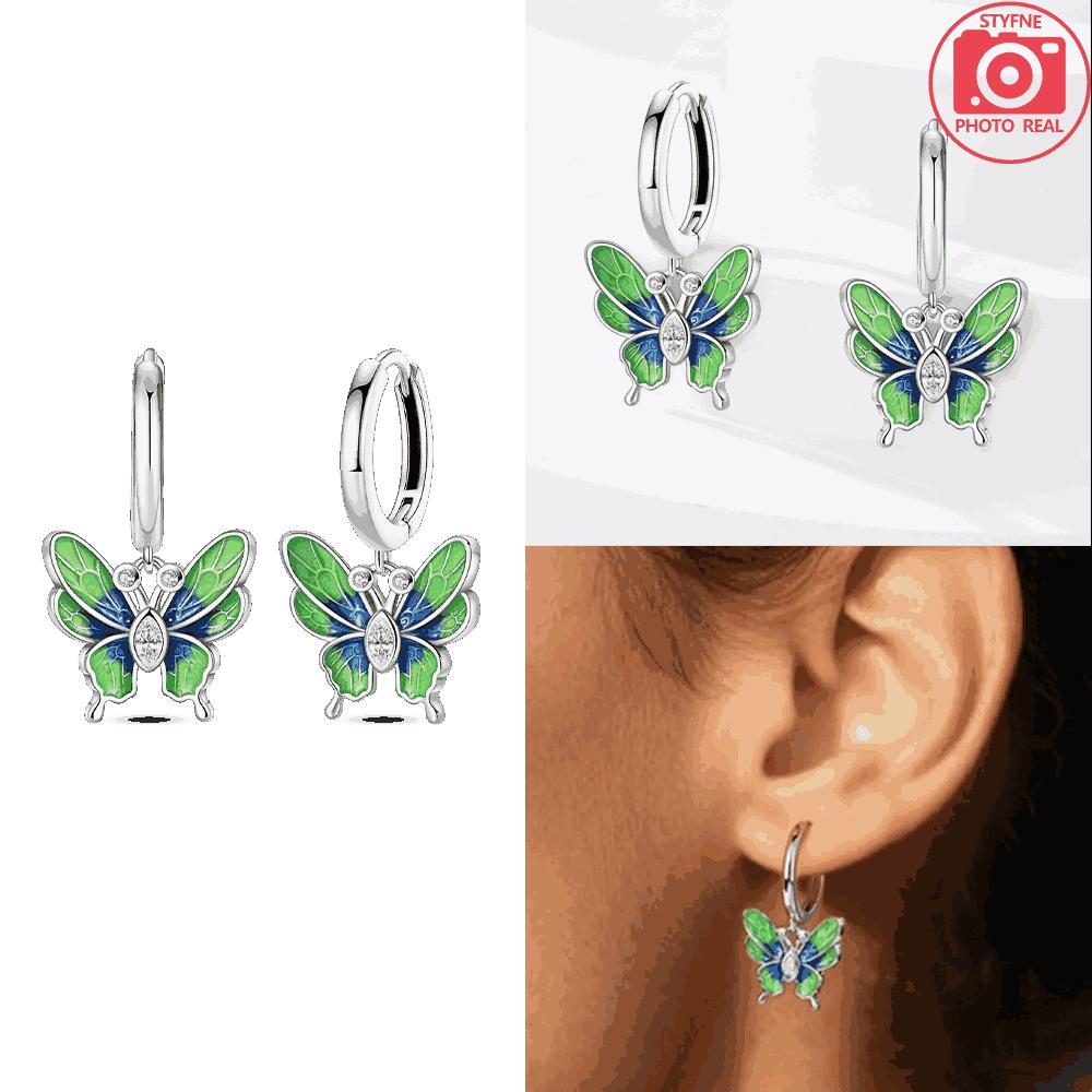 

Аутентичный Оригинальный Медный Металл Романтичный Серьга-Пусета Бабочка Фиолетовый Цвет Подходит Женщинам Светящийся Серьга-Кольцо Высокое Качество Изящные Украшения Идеальный