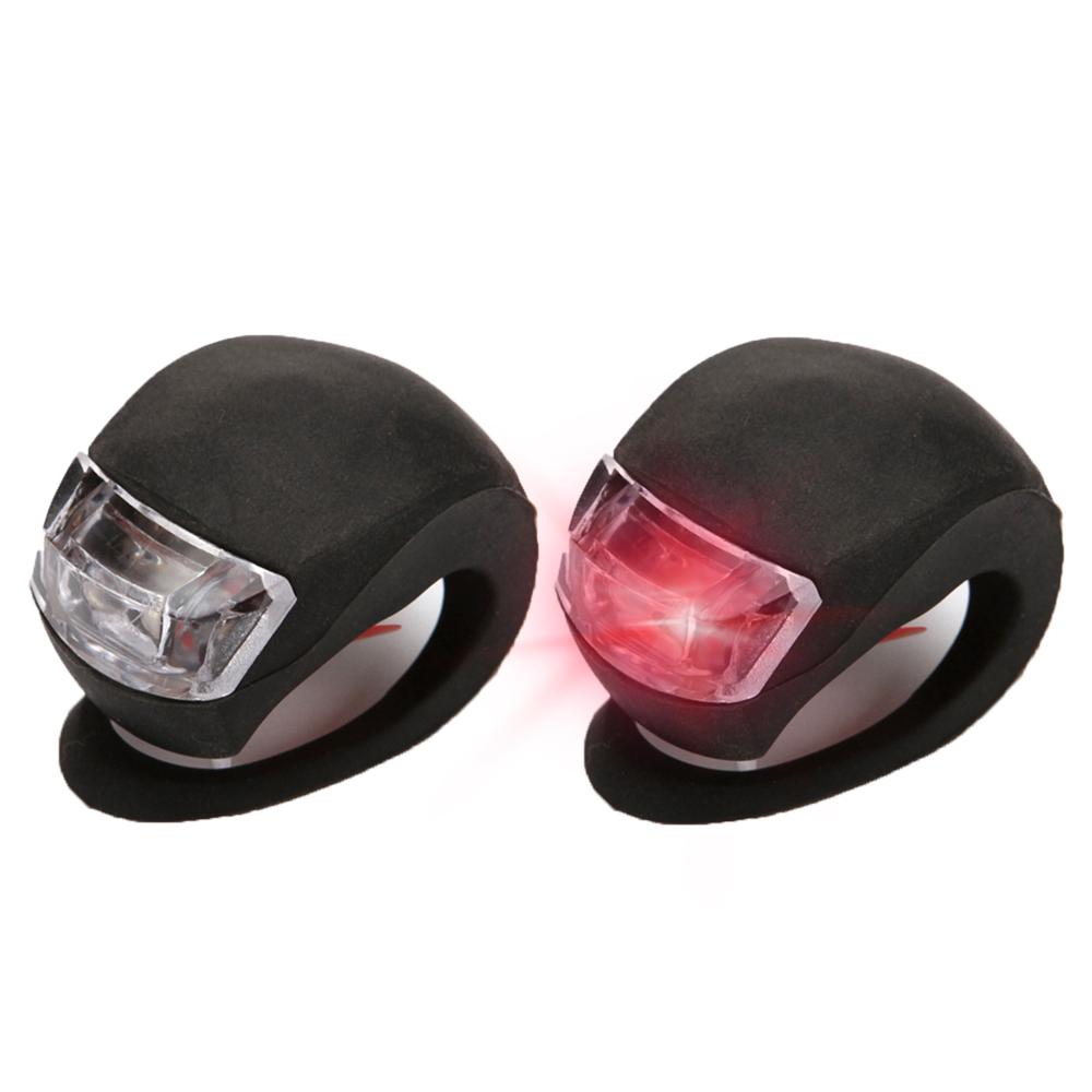 Bike Light Set Silicone Waterproof Bicycle Head Front Lamp and Taillight Flashlight for Bike Warning Lights Cycling Accessories