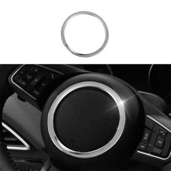 For Jaguar F-PACE 2017-2021 Chrome Inner Steering Wheel Horn Button Cover Trim