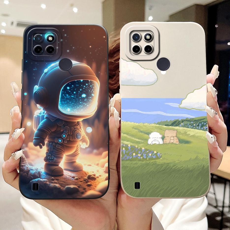 For Realme C21Y C25Y Case Luxury Candy Painted Cover Shockproof Phone Case For Realme C21 C 21 Y RealmeC21Y RealmeC25Y Soft Bags