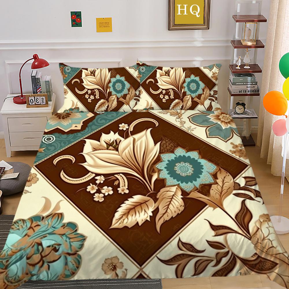 Set Copripiumino 3D Stampa Floreale Donna Tessili per la Casa Poliestere Dimensioni Queen Set Copripiumino per Letto