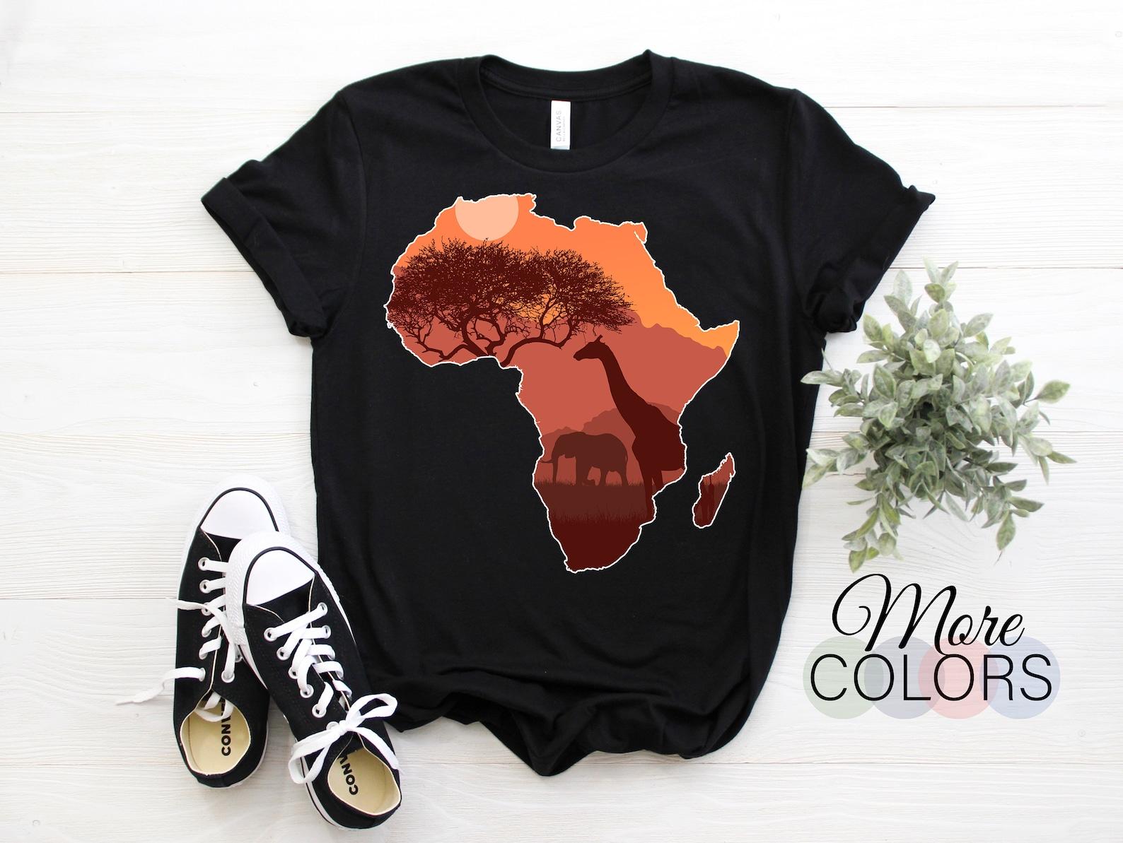 Animals African Map Safari Africa Zoo Keeper Zookeeper Wildlife Study Zoology Lover Gift Costume T-Shirt, Kids Youth Shirts Birthday Present 160