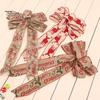 5m Christmas Decoration Ribbon Merry Christmas Tree Elk Snowflake Red Green Dots Let It Snow Gift Packing Xmas Bow Gifts Wrapping Ribbon