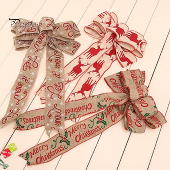 5m Christmas Decoration Ribbon Merry Christmas Tree Elk Snowflake Red Green Dots Let It Snow Gift Packing Xmas Bow Gifts Wrapping Ribbon