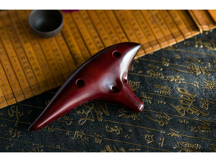 Alto C Key 12-Hole Smoked Ocarina for Professionals and Beginners