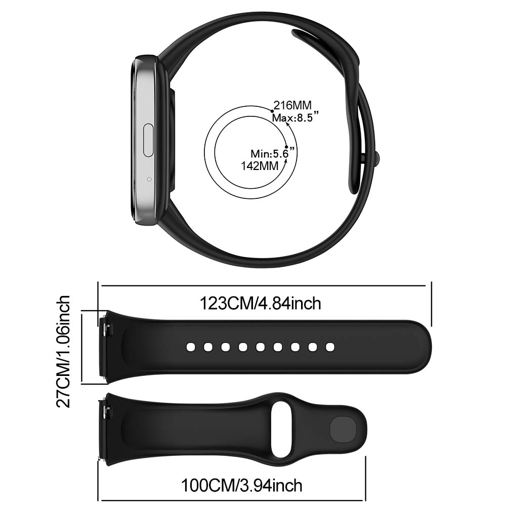 Silicone Strap For Redmi Watch 3 Active/Lite Bracelet Watchband Watch Strap