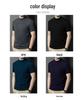 Men's Pure Wool Short-Sleeve Sweater - Lightweight, Half-High Neck Knitwear for Spring/Summer