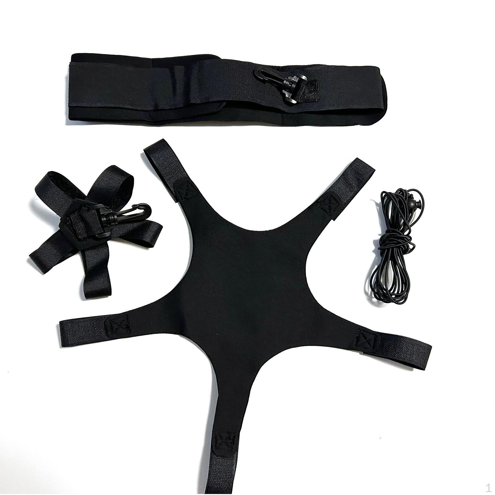 

Тренажер для футбольного пояса соло для детей, волейбольный регби подходит для мяча 5 Straps Black