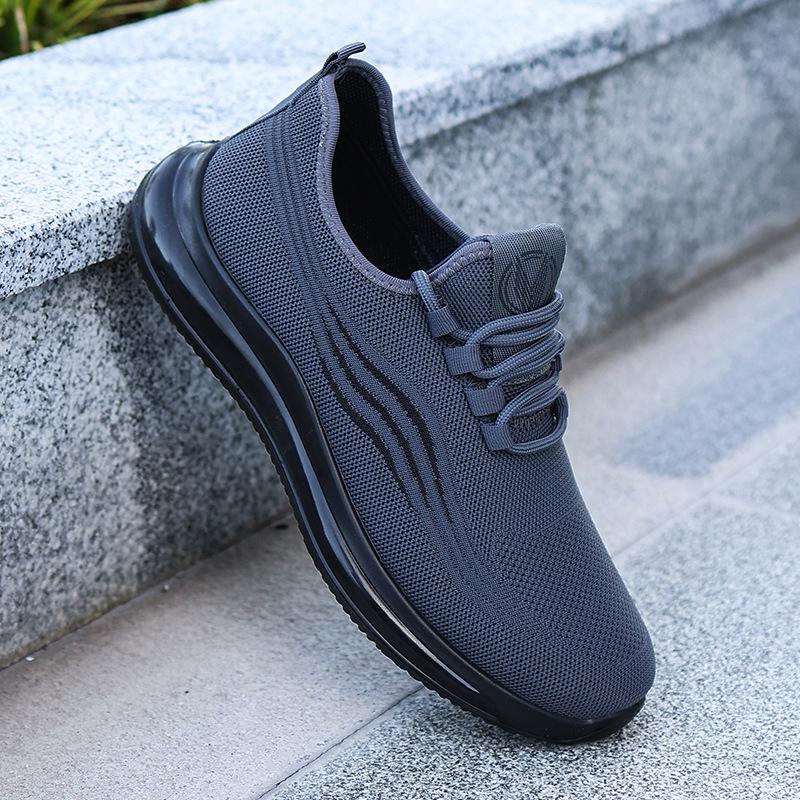 

Мужские дышащие, устойчивые к запаху тканевые туфли Пекин - Мягкая подошва, Нескользящие, Повседневные спортивные, Весна/Осень. 45 серый