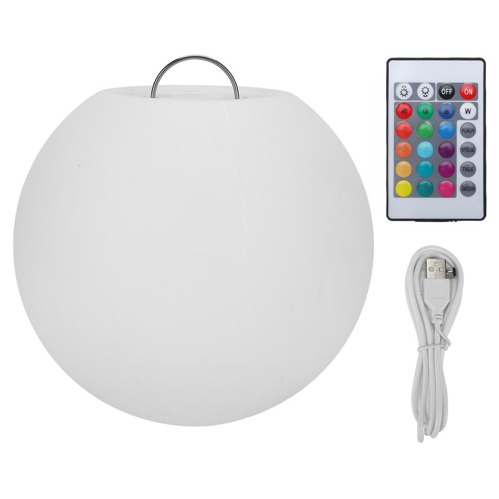 LED Ball Table Lamp 16 Colors 4 Modes USB Charging Remote Light Waterproof for Swimming Pool Yard Lawn