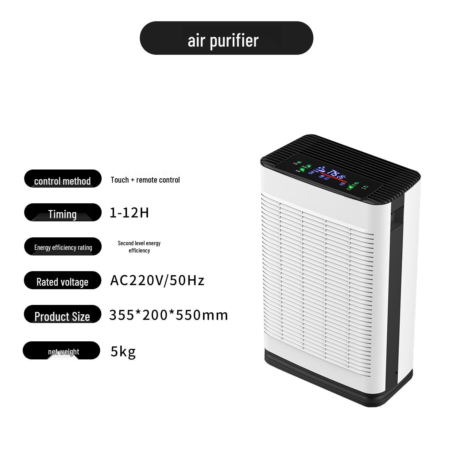 

Pet Hair & Formaldehyde Removal Smart Air Purifier with Negative Ion Sterilization & Smoke Elimination for Household Use