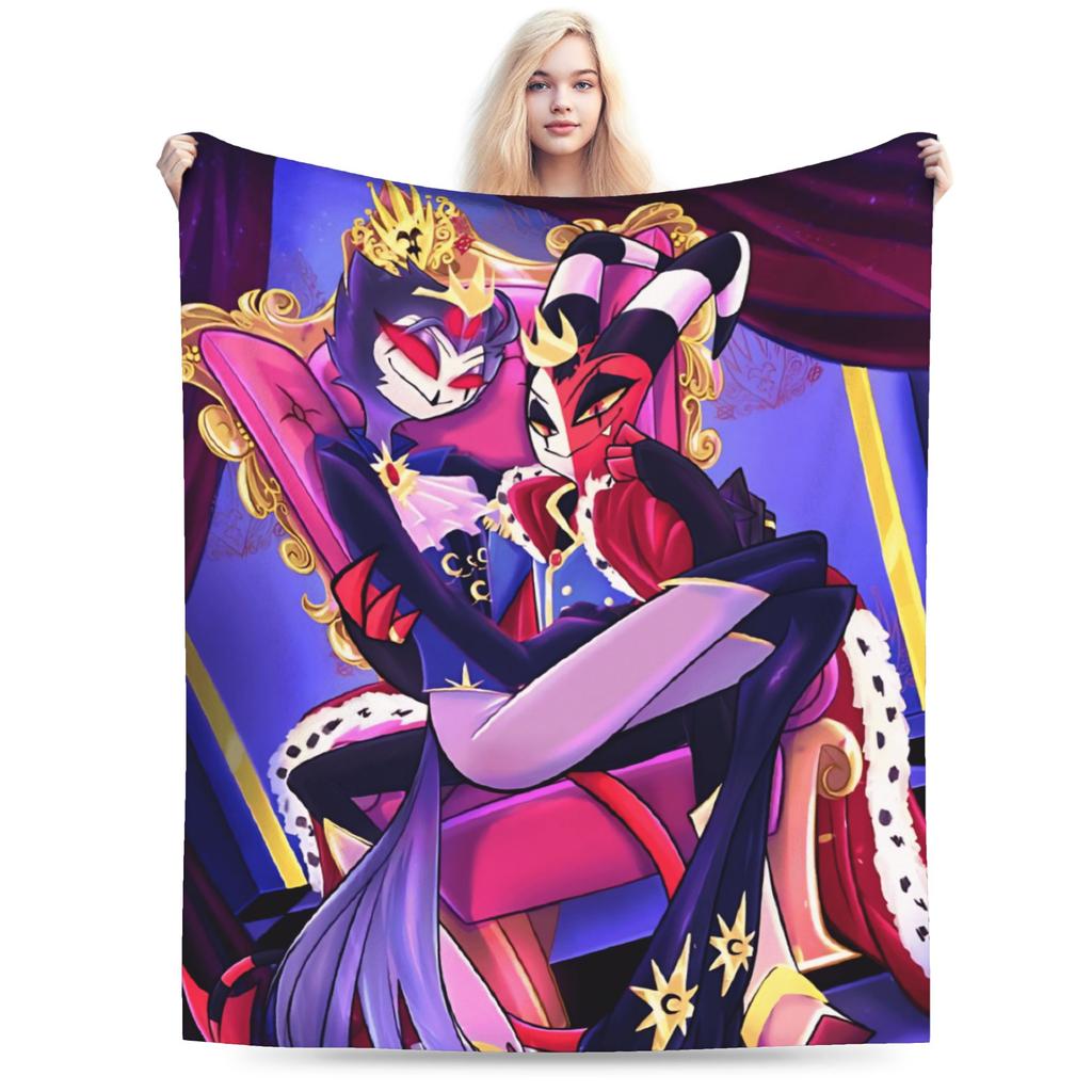 Warme Decken Junge Mädchen Dekorative Loona Bettwäsche Überwürfe Helluva Boss Flanell Tagesdecke Für Heimdekoration Lustige Sofa Bett Abdeckung