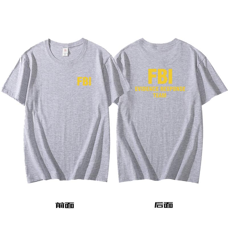 FBI FBI Agent Short-sleeved T-shirt Men's Cotton Casual Half-sleeved American Army Police Fan Clothes Summer