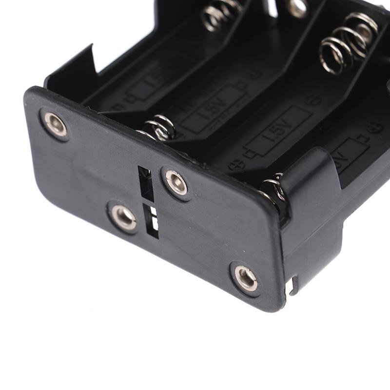 

8*AA 12V Battery Clip Slot Storage Holder Box Case With 9V Snap Connector onesize