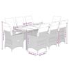 VidaXL Ensemble à manger de jardin et coussins 9 pcs beige Poly rotin, ensemble de salle à manger d'extérieur, meuble de 3276806