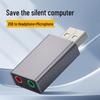 USB To 3.5mm Audio Adapter Cable: External Sound Card for Headset/Microphone, Plug-and-Play for Laptop
