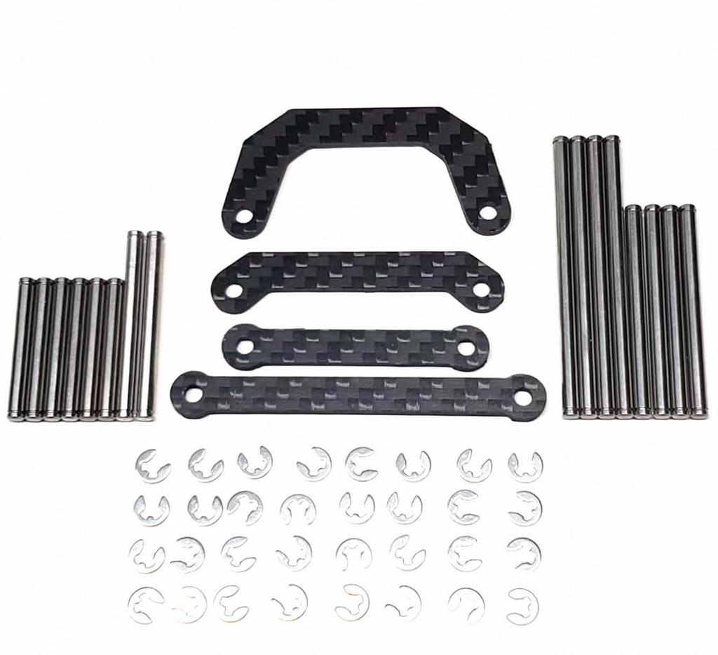OP Parts Stainless Steel Shaft & Carbon Fiber Bridge Set (Full Set) for Tamiya Fighter NexGen (DT-04 Chassis)