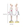Girl Figurines Decor Resin Craft Statues Sculpture 2Pieces Girl Table Decor Elegant Small Figurines Ornaments Hand-Painted Home