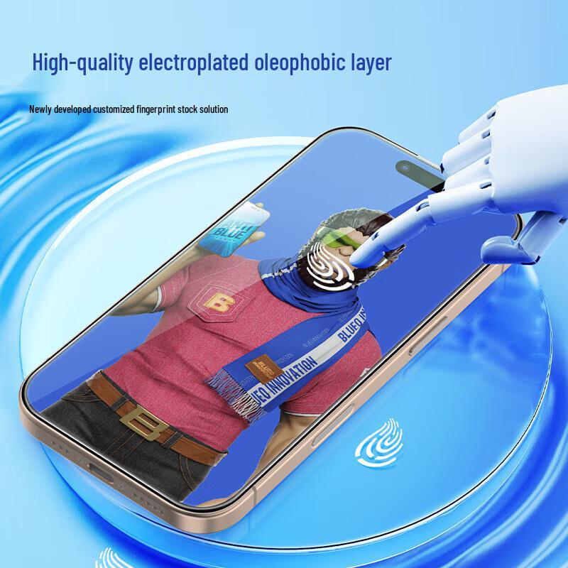 Blue Ape Anti-Blue Light Tempered Glass Screen Protector for iPhone 16 Pro Max