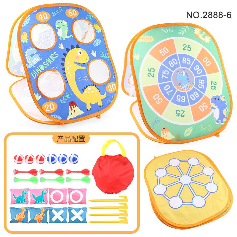 

Детская складная доска-мешок с песком, игра в метание мешочков с песком, для помещений и улицы, три в одном, хранение, складная палатка