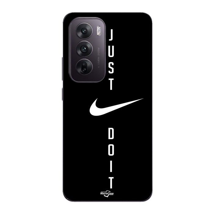 Coque Pour Oppo Reno 12 5g Nike logo Just do it fond noir Maniacase
