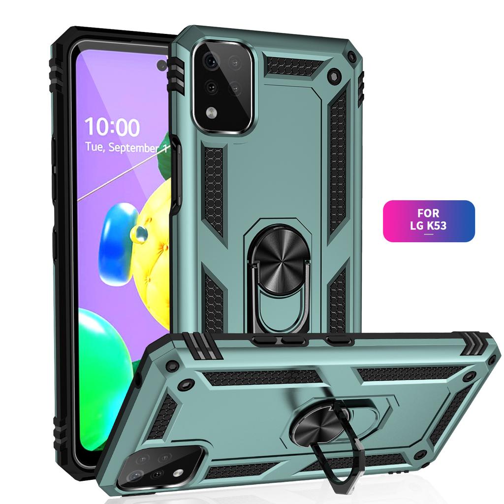 For LG K22/K32/ K22 Plus Mobile Phone Case, Anti-fall and Wear-resistant 360 Rotating Stand Magnetic Phone Case