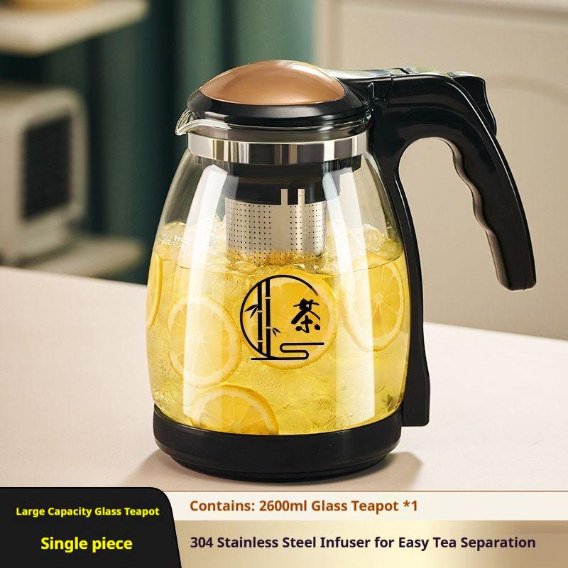 Gianxi  Glass Teapot High Temperature Resistant Thickened Single Pot Small Flower Tea Pot Water Kettle Filter Heat-Resistant