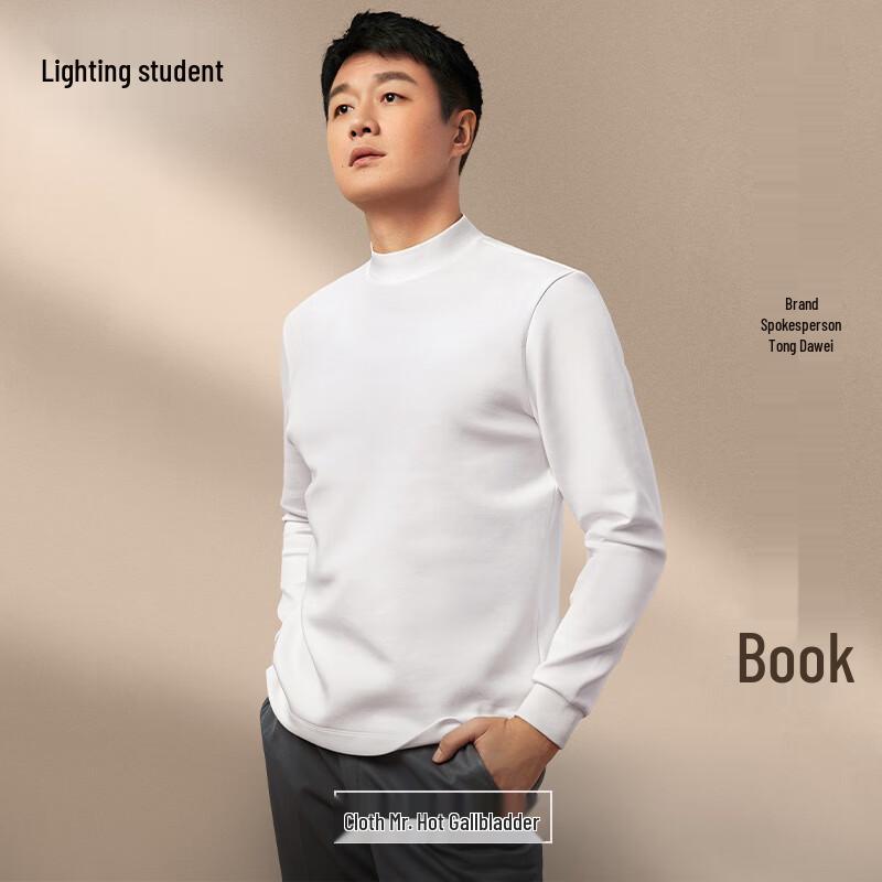 

Men s Thickened Warm Mock Turtleneck Long-Sleeve T-Shirt L (175)
