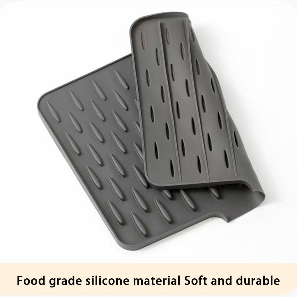 Silica Gel Foldable Silicone Sink Drainer Mat – Heat Resistant And Drip-Free Drain Pad Drying Pad