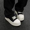 British Style2026Brand Men Outdoor Thick Bottom Casual Leather Sneaker Luxury Genuine Leather Handmade Designer Vulcanized Shoes