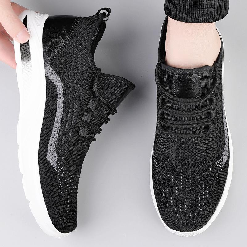 

Мужская обувь 2025 лето новая мужская дышащая спортивная обувь из сетки с плетением, удобная, модная студенческая, корейская версия, повседневная обувь 38