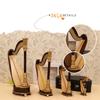 Wooden Miniature Harp Model with Black Gift Case Musical Instrument Model Musical Gifts Ornaments Decorations