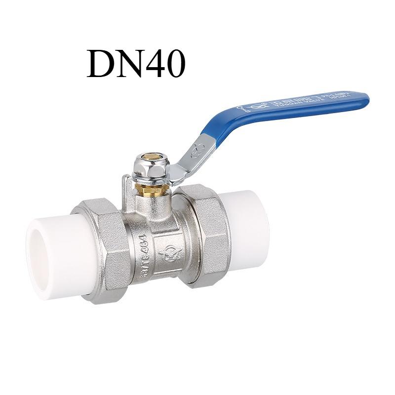 Home Double Loose PPR Ball Valve 20 25 32 Pipe Brass Tap Water Pipe Fittings Hot Melt Pipe Switch Loose Valve 1/2" 3/4" 1"