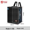 MALONE K-106 Portable Bluetooth Karaoke Speaker with Wireless Microphones CN plug (adapter included) (CN version)