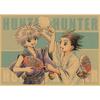 Retro Kraft Paper Wall Poster: Hunter X Hunter Japanese Anime Art for Bar & Cafe Decor