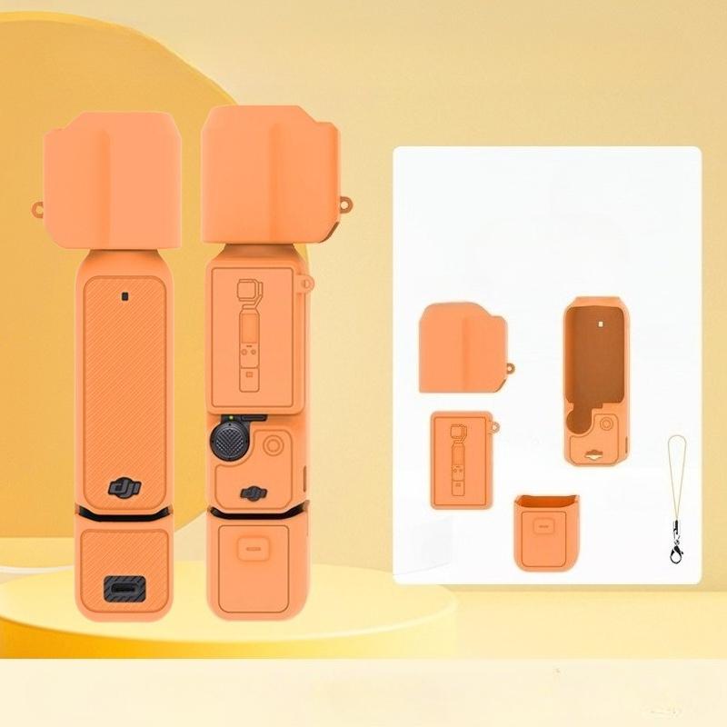 Silikonowe Etui do DJI OSMO Pocket 3 i Akcesoriów Ochrona 360° Jednolity Kolor Różowy Czarny Szary Niebieski