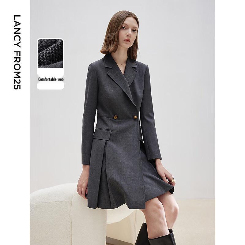 LANCY Wool Blend Slim-Fit Blazer Dress