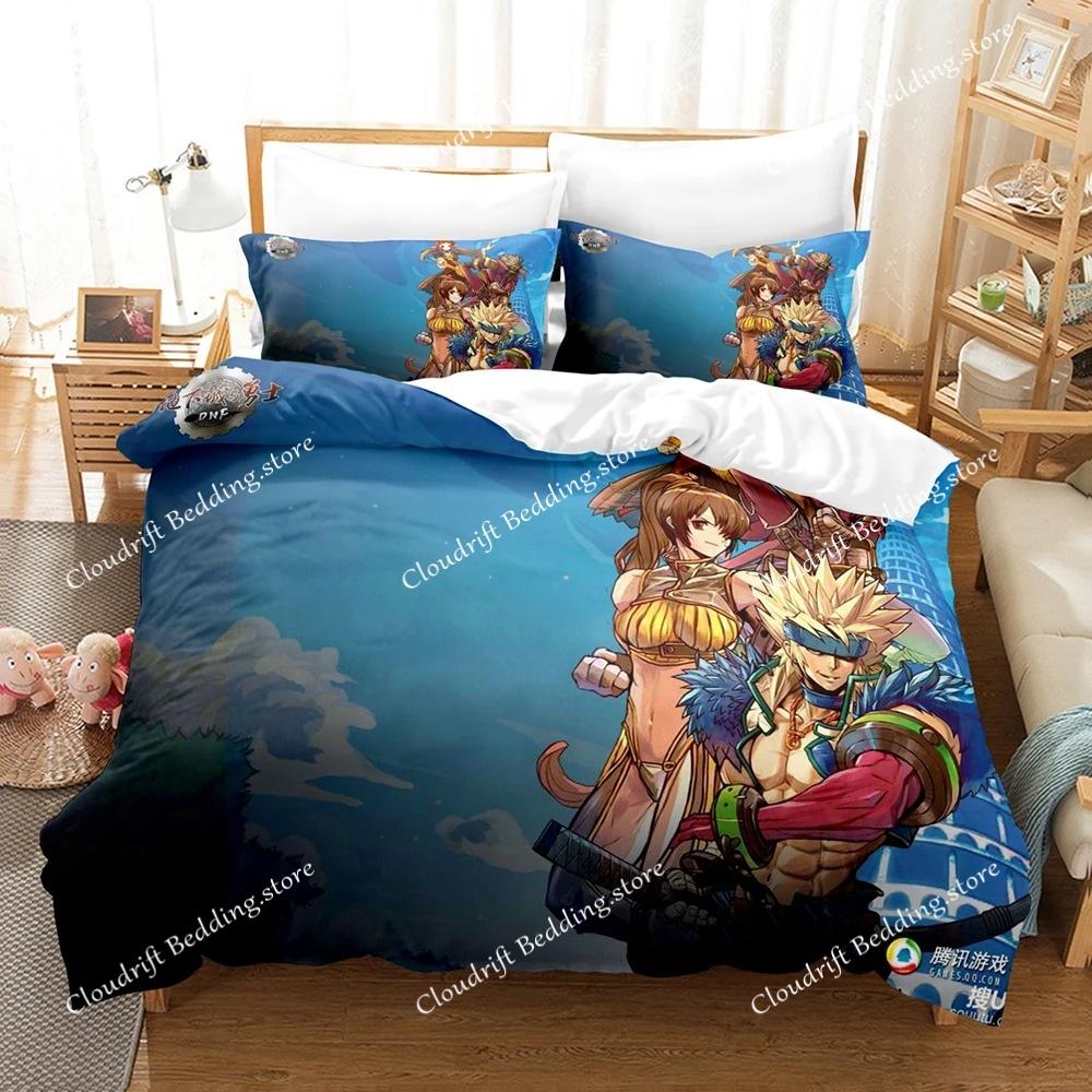 Fashion 3d Print Game Dunge Fighter Female Magician Bedding Set Single Double King Bed Set Children's Bedroom Duvet Cover Set