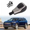 Black and Brown Gear Shift Knob for Jeep For Cherokee 2014-2019 Automatic Transmission 316 Stainless Steel OEM 5YD291X9AB