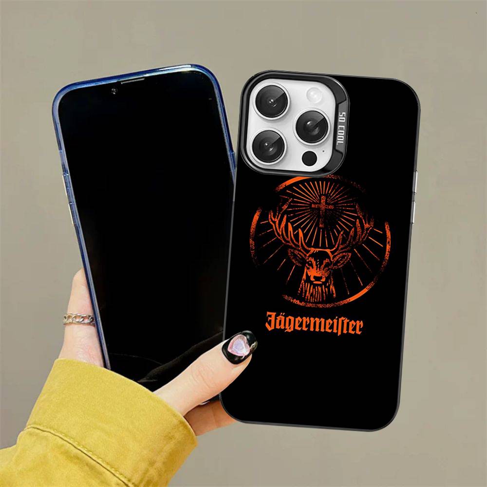 Heißes J-JaegermeisterS Handyhülle für IPhone 17 16 15 14 13 12 11 Pro Max Plus Farbe Silber Hülle