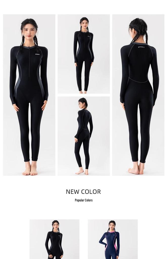 Women's Long Sleeve Full-Body Quick-Dry Sun Protection Diving & Surfing Suit