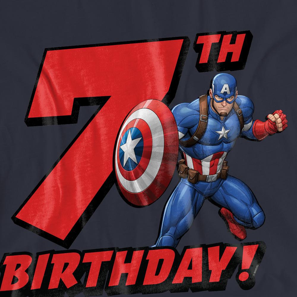 Captain America Womens/Ladies 7th Birthday T-Shirt