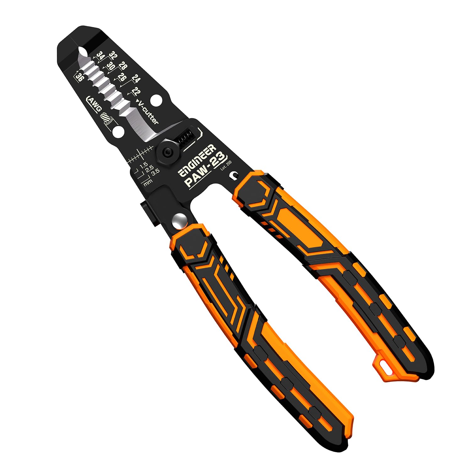 Engineer Precision Wire Stripper Compatible Overall Ez, Sizes AWG36-22, Length 161mm, PAW-23 оранжевый