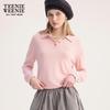 Teenie Weenie Women's Cartoon Bear Polo Knit Sweater