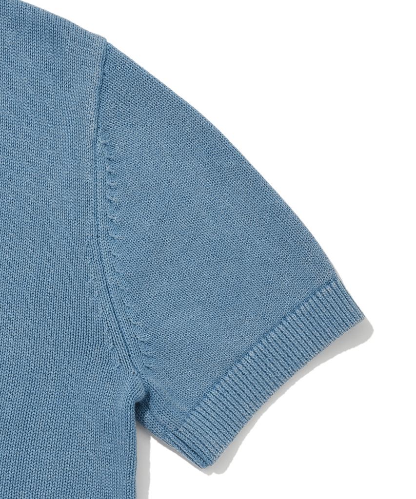 WACKY WILLY Vintage Washed Collared Knit Blue
