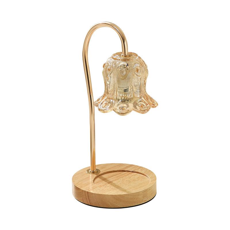 Modern Luxury Fragrance Wax Burner Lamp Glass Shade AC Powered Halogen Bulbs Simple Flexible Candle Warmer Lantern Base 2-Year