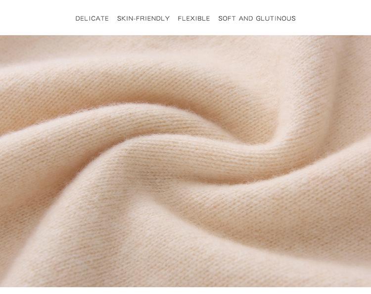 Women's Pure Wool Hooded Sweater - Thick, Loose, Casual Base Layer for Autumn/Winter